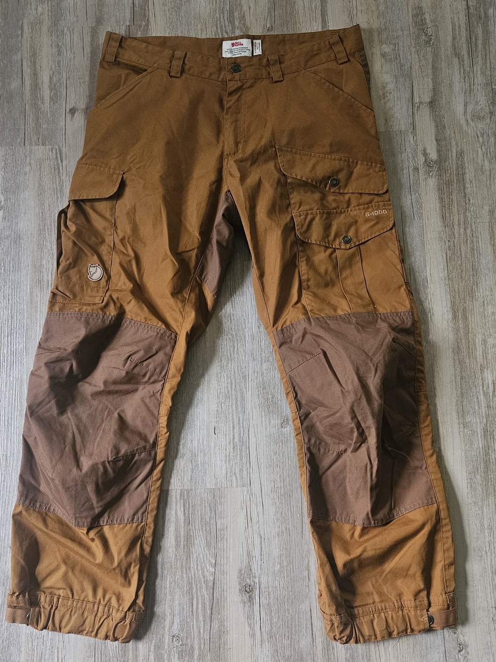 Fjallraven Men's G-1000 Vidda Pro Trousers Brown Cargo Hiking Pants Size 33-34